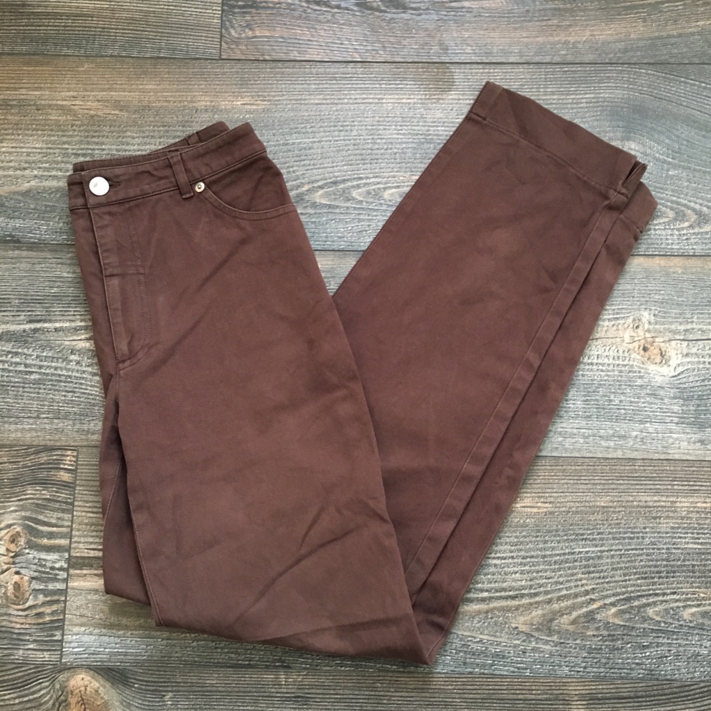 Y2k Womyn Brown Denim Stretch Jeans, 6